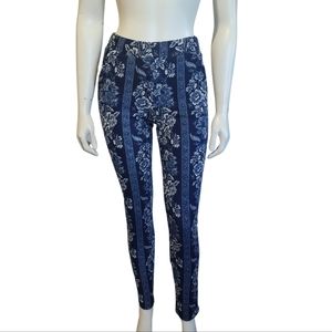 Floral Print Skinny Pants Small